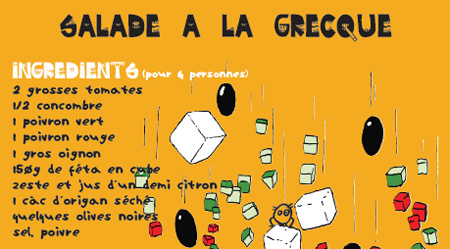 Recette de la salade à la grecque