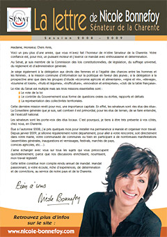La lettre du Sénateur - Session 2008/09