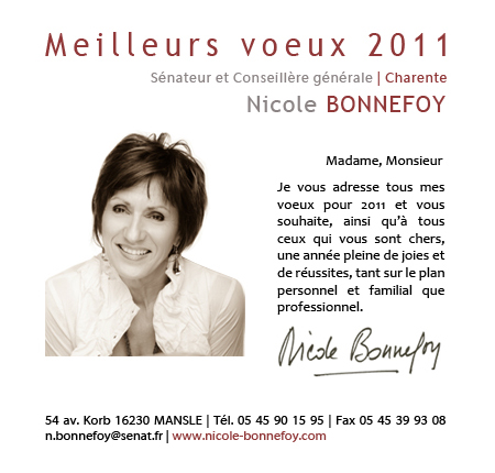 Meilleurs voeux 2011