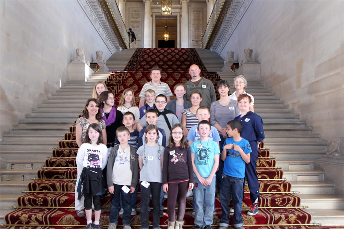 Visite du Sénat avec les enfants de l'école de Valence. Photo : Sénat
