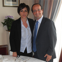 Nicole Bonnefoy avec François Hollande.