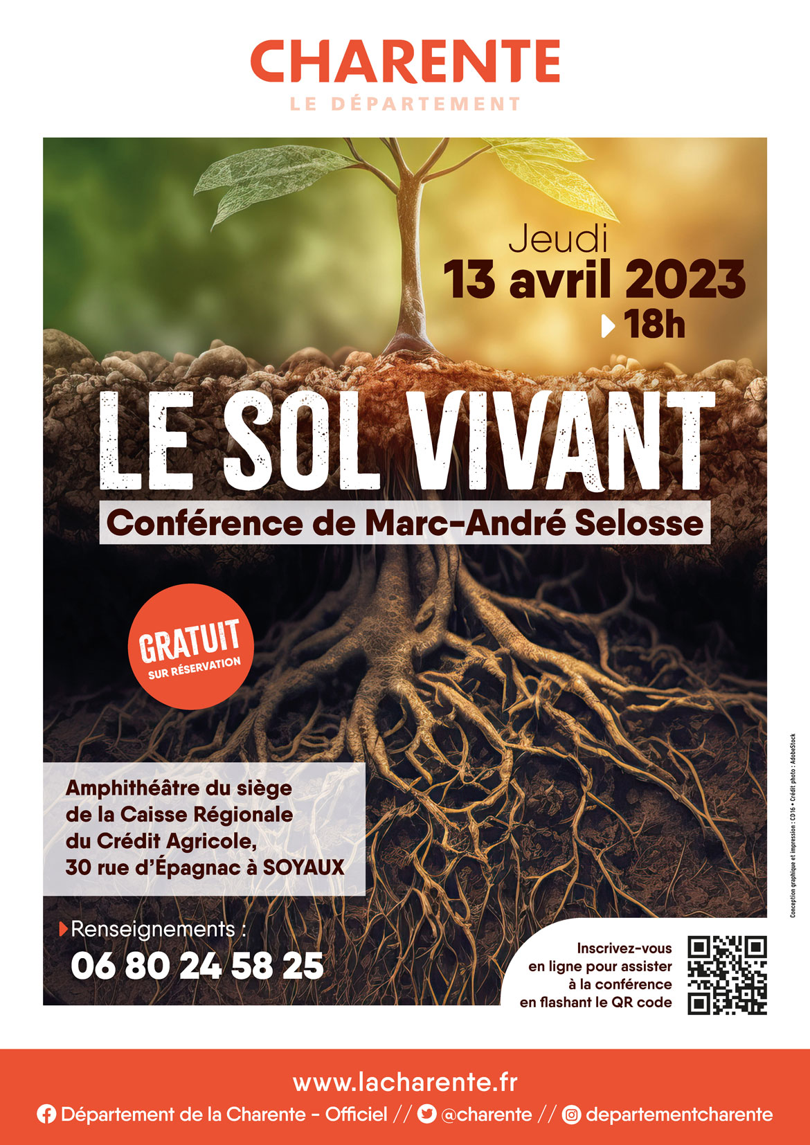 13.04/2023 - Conférence de Marc-André SELOSSE - ＂Le sol vivant＂